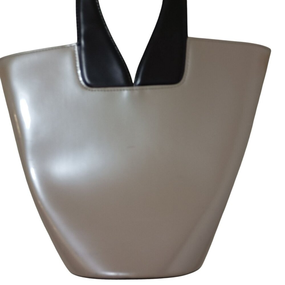 Beijo By Susan Handley Beige & Black Tote Bag With Metal Feet - Picture 8 of 12